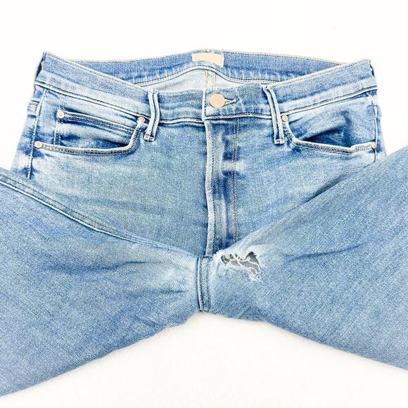 Mother The Mid Rise Dazzler Ankle Fray Rididng The Cliffside Size 31 - Picture 4 of 8